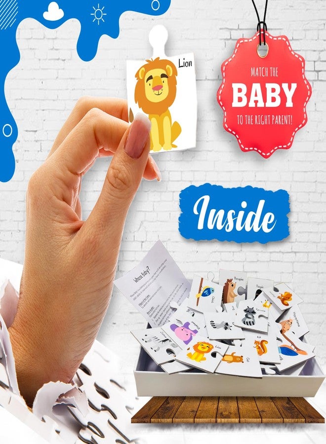 BRIJBASI Whose Baby Jigsaw Puzzle? Connecting 2-Piece (Set of 21 pcs) for Kids, Childrens and Toddlers - Early Learning Educational Brain Booster with Fun and Engaging - Ages 4+ - Image 2